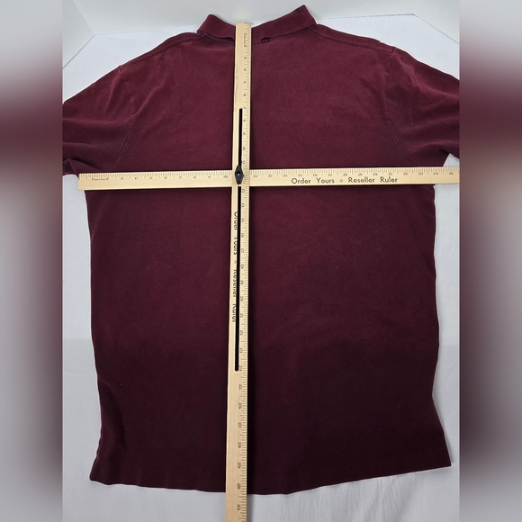 Vintage Polo by Ralph Lauren Polo Shirt Mens XL Burgundy Short Sleeve Green Pony - Picture 7 of 9